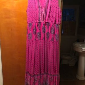 Mixed print Maxi dress